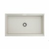 Bocchi Contempo Workstation Apron Front Fireclay 33 in. Single Bowl Kitchen Sink in Biscuit 1504-014-0120